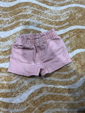 Kids Pink Elastic-Waist Shorts